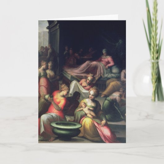 Geboorte van Christus van John Doopsgezind Feestdagen Kaart (Voorkant)