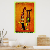 " geboorte van de espresso - machine " poster (Keuken)