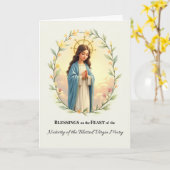 Geboorte van de Heilige Maagd Maria Feestdag Kaart (Gele Bloem)