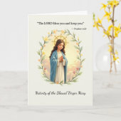 Geboorte van de Heilige Maagd Maria Gods Vrede Kaart (Gele Bloem)