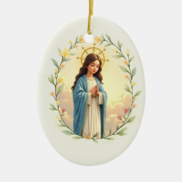 Geboorte van de Heilige Maagd Maria Gods Vrede Keramisch Ornament