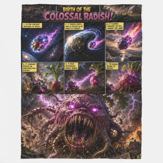 Geboorte van de kolossale radijs stripdeken fleece deken (Voorkant)