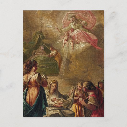 Geboorte van de Maagd door Francesc Pali Duran Briefkaart (Voorkant)