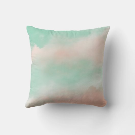 Geboorte van een baby begint met roze wolk kussen (Achterkant)