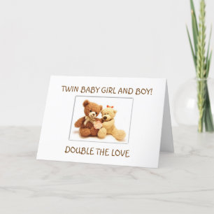 GEBOORTE VAN EEN **BABY MEISJE EN BABY JONGEN** TW KAART