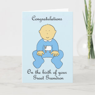 Geboorte van een kleinzoon Gefeliciteerd Kaart