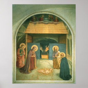 Geboorte van Fra Angelico Poster
