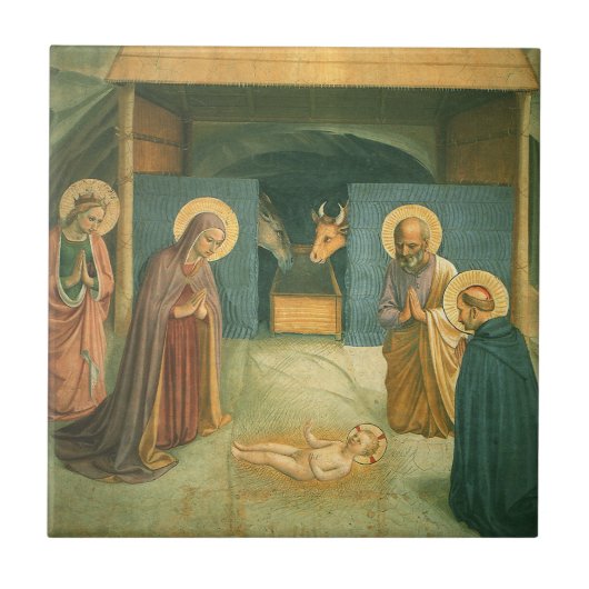 Geboorte van Fra Angelico Tegeltje (Voorkant)