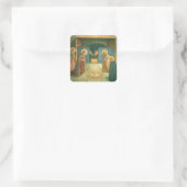 Geboorte van Fra Angelico Vierkante Sticker (Tas)