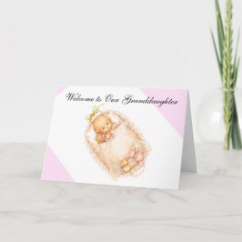 GEBOORTE VAN HET WENSKAART VAN DE KLEINDOCHTER KAART