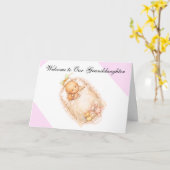 GEBOORTE VAN HET WENSKAART VAN DE KLEINDOCHTER KAART (Gele Bloem)