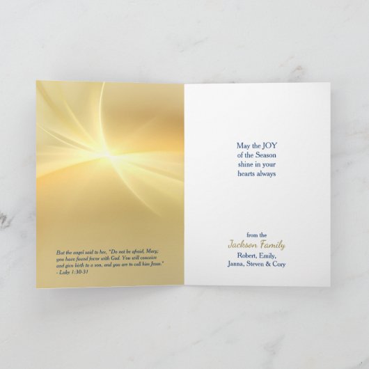 Geboorte van Jesus Nativity Christmas Kaart (Binnen)