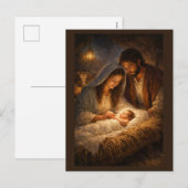 Geboorte van Jezus Christus Feestdagenkaart (Voorkant / Achterkant)