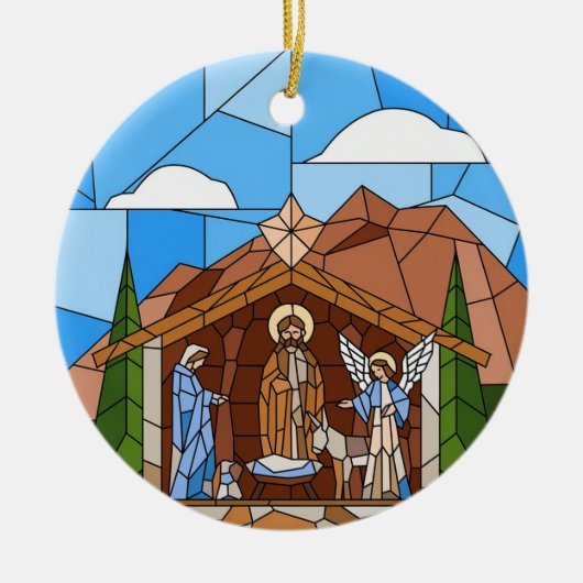 Geboorte van Jezus Christus, Geboorte van de Verlo Keramisch Ornament (Voorkant)