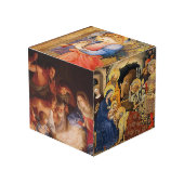 Geboorte van Jezus in beroemde schilderijen Kubus (Voorkant hoekig)