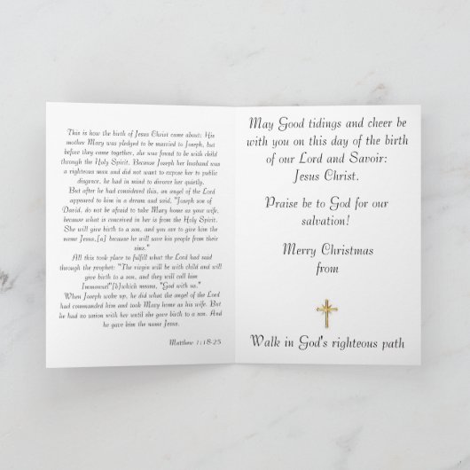 geboorte van Jezus kaart (Binnen)