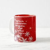 Geboorte van Jezus Kerstmis Rood/Wit Mok Kunst (Voorkant links)
