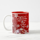 Geboorte van Jezus Kerstmis Rood/Wit Mok Kunst (Links)