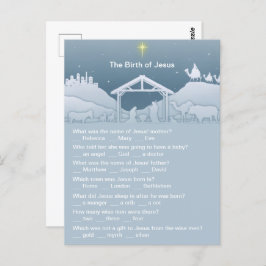 Geboorte van Jezus Leuke Kerstmis Trivia Briefkaart