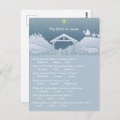 Geboorte van Jezus Leuke Kerstmis Trivia Briefkaart (Voorkant / Achterkant)