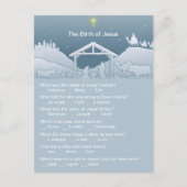Geboorte van Jezus Leuke Kerstmis Trivia Briefkaart (Voorkant)