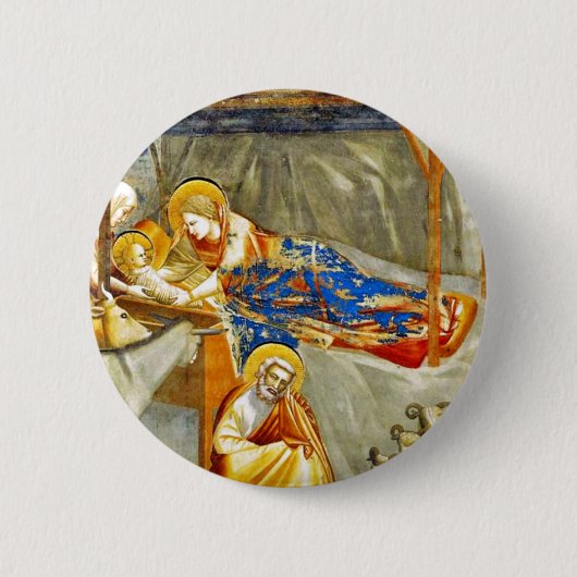 Geboorte van Jezus Ronde Button 5,7 Cm (Voorkant)