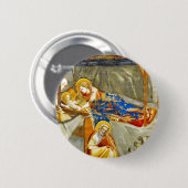 Geboorte van Jezus Ronde Button 5,7 Cm (Voorkant /achterkant)