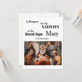 Geboorte van Maria Kaart (Voorkant / Achterkant in situ)