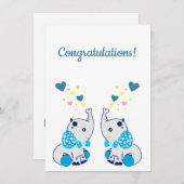 geboorte van Twins, gefeliciteerd (Voorkant / Achterkant)