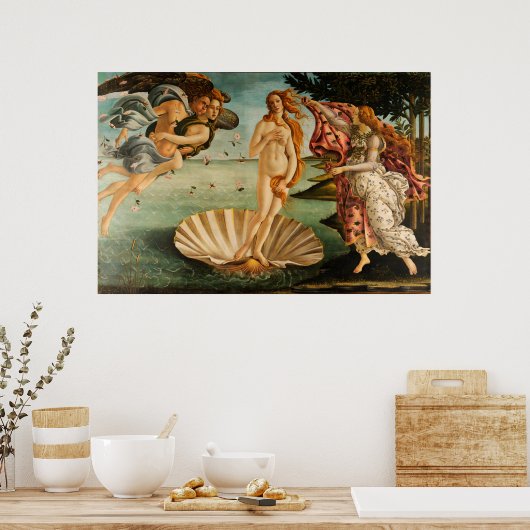 geboorte van Venus Botticelli Poster (Keuken)