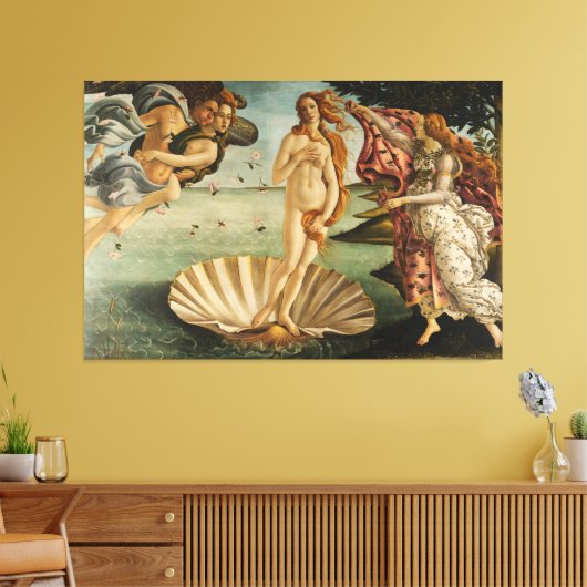 geboorte van Venus Canvas Afdruk (Insitu (Woonkamer))
