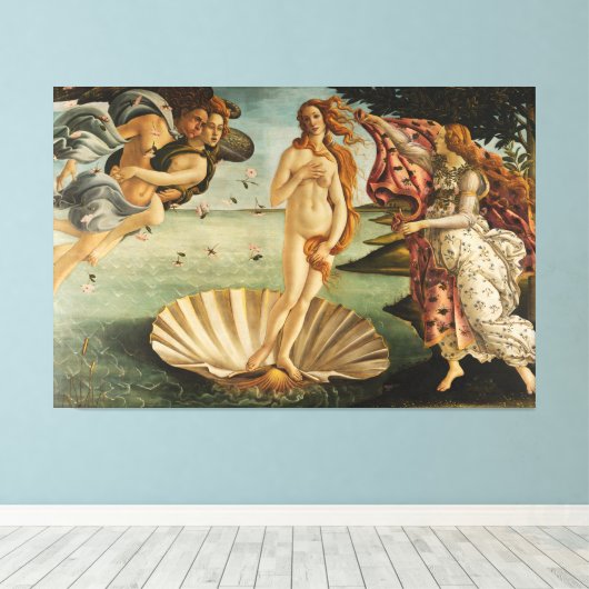 geboorte van Venus Canvas Afdruk (Insitu (Houten vloer))