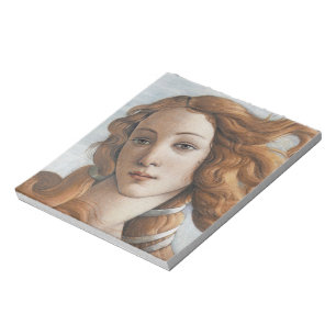 Geboorte van Venus close-up hoofd Notitieblok