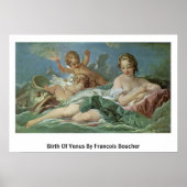geboorte van Venus door Francois Boucher Poster (Voorkant)
