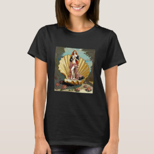 Geboorte van Venus en haar zwarte katten Grappige T-shirt