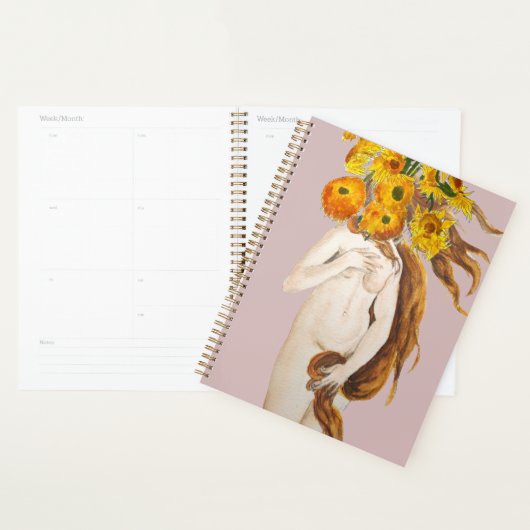 geboorte van Venus en zonnebloem Planner (Display)