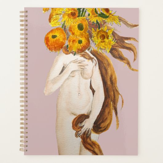 geboorte van Venus en zonnebloem Planner (Voorkant)
