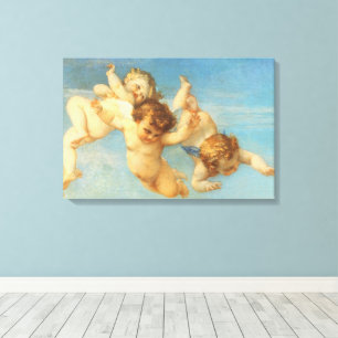 Geboorte van Venus, engelen detail door Alexandre  Canvas Afdruk