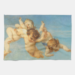 Geboorte van Venus, engelen detail door Alexandre  Theedoek