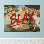 Geboorte van Venus × SLAY – Red Marker-editie Canvas Afdruk (Insitu (Houten vloer))