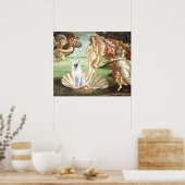 Geboorte van Venus-Witte Duitse Herder Poster (Keuken)