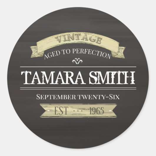  geboorte - verouderd tot perfect modern ronde sticker (Voorkant)