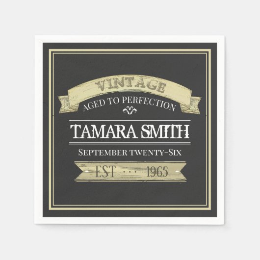 geboorte - verouderd tot perfecte moderne servet (Voorkant)