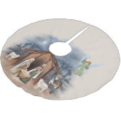 Geboorte Waterverf Manager Baby Jesus Kerstboom Rok (Gekanteld)