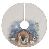 Geboorte Waterverf Manager Baby Jesus Kerstboom Rok (Voorkant)