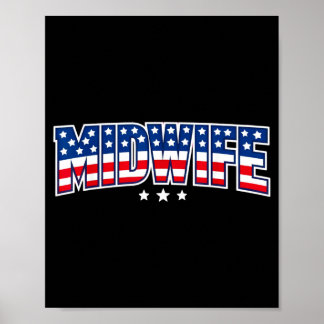 Geboorte Werker 4 juli Verloskundige Verlosdag Poster