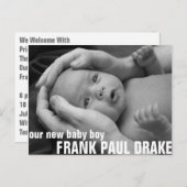  geboorteaankondiging 2 aankondigingskaart (Voorkant / Achterkant)