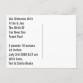  geboorteaankondiging 2 aankondigingskaart (Achterkant)