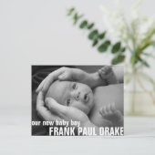  geboorteaankondiging 2 aankondigingskaart (Staand voorkant)