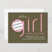 Geboorteaankondiging Aankondiging (Voorkant / Achterkant)